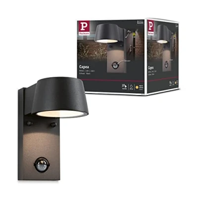 Immagine di Paulmann Capea 94453 Lampada LED da parete per esterno con rilevatore di movimento (monocolore) 6 W Grigio