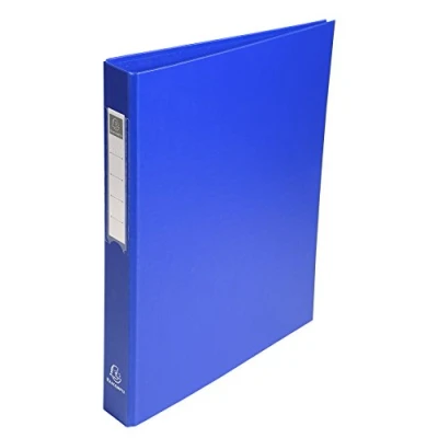 Immagine di Exacompta 51382E 1 Raccoglitore Foderato Polipropilene 4 Anelli Tondi 25 mm in Terza di Copertina Dorso 40 F.to Esterno 25.5x32 cm per A4 Colore Blu