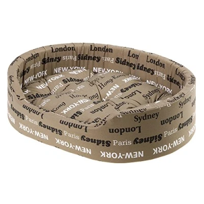 Immagine di Ferplast Cuccia Cane Interno Dandy Cuscino Rimovibile, Lavabile, Rivestimento in Cotone con Soffice imbottitura, ideale anche come Gatto, 45 x 35 h 13 cm, Azzurro