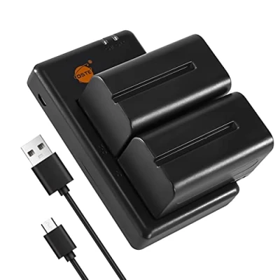 Immagine di DSTE 2PCS NP F730 F750 F770 (5000mAh/7.4V) Batteria Caricatore Compatibile per Sony CCD TRV815,DCR TRV9,CCD TR3,CCD TRV82,DCR TRV900,CCD TR3000,CCD TRV85,DCR VX200,CCD TR3300