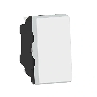Immagine di Legrand 538320 Interruttore a incasso semplice bianco Gamma Easy 6A Centralizza l&#039;illuminazione, pulsante può diventare luminoso aggiungendo spia mosaico Easye led, Taglia unica