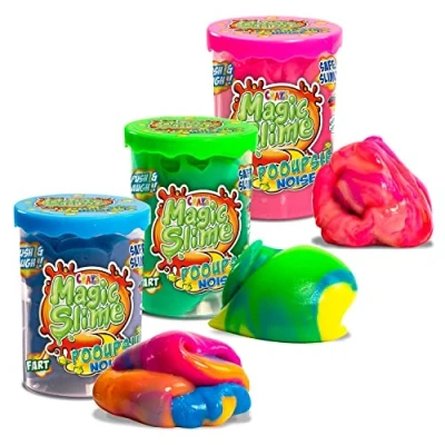 Immagine di CRAZE Magic POOPSIE Noise 3X Slime, 100 g di melma Colorata in Vaso per Bambini, Bundle 31049, Singolo, Multicolore, 17.1 x 5.7 7.6 cm