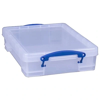Immagine di Really Useful Boxes 4C Scatola per archivio, 4 litri, Trasparente