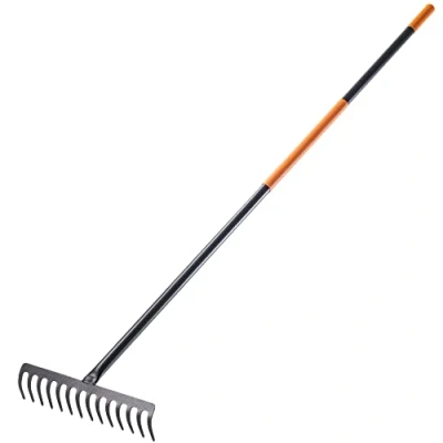 Immagine di Kadax Rake, giardino duro, rastrello largo con manico in lungo 154,5 cmda , fertilizzante, da prato e foglie (14 denti rettangolari)