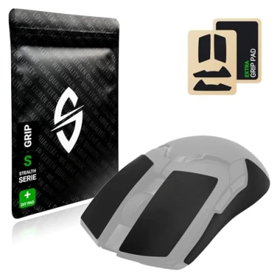 Immagine di SensoryBoost Grip Tape Set per Razer Viper Ultimate (+ Pad) Assorbente dal sudore, estremamente antiscivolo, ultrasottile (0,5 mm) Autoadesivo e senza residui Accessori mouse da gioco
