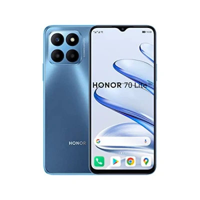 Immagine di Honor 70 Lite Smartphone 5G, 4GB+128GB, 6,5&quot; 90Hz Display FullView, fotocamera posteriore tripla da 50MP, batteria ad alta capacità 5000 mAh con Android 12, Dual SIM, blu oceano