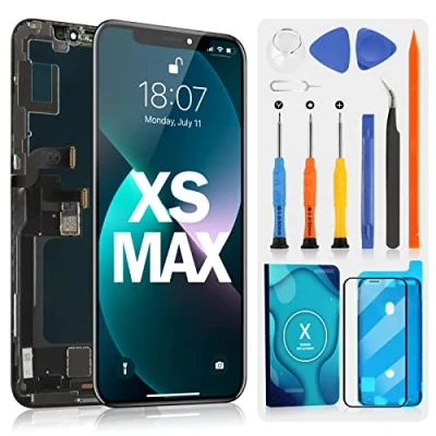 Immagine di Schermo per iPhone XS Max Display 6.5 Digitizer 3D Touch Screen LCD con Strumenti di Riparazione Nero, Compatibile Modello A1921, A2101, A2102, A2103, A2104