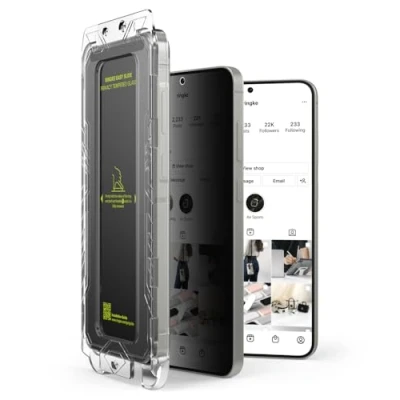 Immagine di Ringke Easy Slide Privacy Tempered Glass (2 Pezzi) Compatibile con Pellicola Samsung Galaxy S25 Plus, Anti Spy Vetro Temperato Protettiva Infrangibile Strumento di Installazione Facile