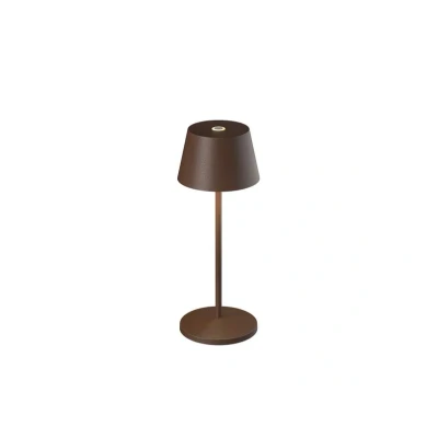 Immagine di LOOM DESIGN Lampada da tavolo ricaricabile a LED Modi Micro, IP65, corten