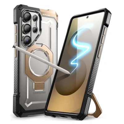 Immagine di SUPCASE Magnetica Cover per Samsung Galaxy S25 Ultra con Supporto, [Supporta S Pen] [Compatibile MagSafe] [Protezione di Livello Militare] Custodia Anticaduta Resistente (Deserto)