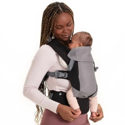 Immagine di Beco Gemini Cool Porta Bebè Neonato Marsupio Ergonomico Zaino &amp; Bambino Con Seduta Regolabile Fascia Elastica da 3 a 16 kg (Nero)