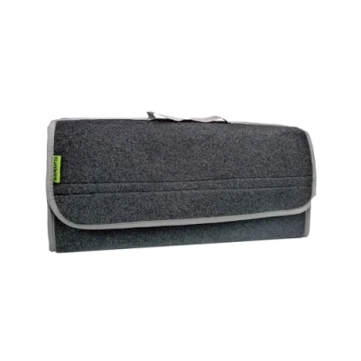 Immagine di Sakura SS5233 Organiser per Bagagliaio, in Moquette, Dimensioni Grandi, 50 X 23 15 Cm, Chiusura a Strappo, Manico di Trasporto, Richiudibile, Auto e Altri Veicoli, Grigio Scuro