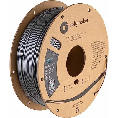 Immagine di Polymaker PB01012 Filamento per stampante 3D PETG resistente al calore, Elevata resistenza alla trazione 1.75 mm 1000 g Argento PolyLite™ 1 pz.