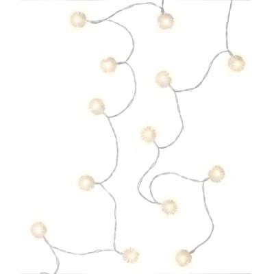 Immagine di goobay 60273 Catena di 20 luci a LED, con funzione timer, luce bianca calda (3000 K), funzionamento batteria per interni