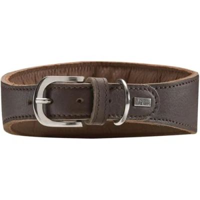 Immagine di HUNTER Super Soft Collare per levrieri, in Pelle, Imbottito, 47 (S M), Colore: Marrone Scuro