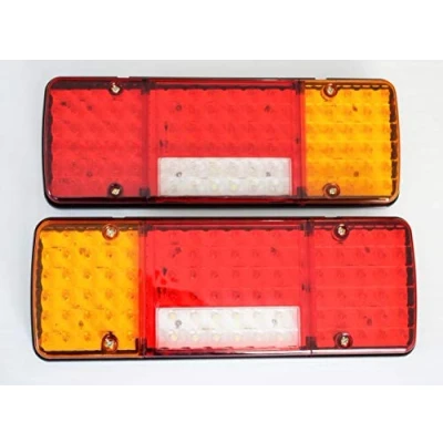 Immagine di 24/7Auto 12 V coda LED luci posteriori lampade con 5 funzioni design sottile 340 millimetri rimorchio camion telaio ribaltabile camper