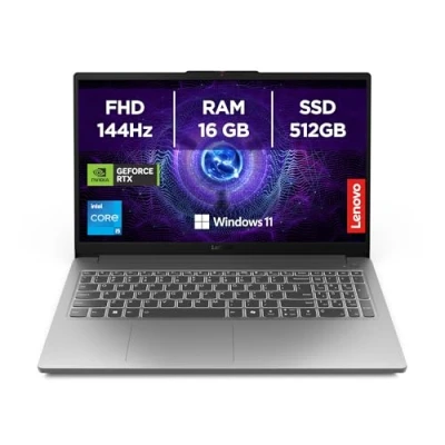 Immagine di Lenovo LOQ Notebook Gaming 15.6&quot; FHD (1920x1080) 144Hz, Intel Core i5 12450HX, RAM 16GB, 1TB SSD, NVIDIA GeForce RTX 4050 6GB GDDR6, Windows 11, Tastiera Retroilluminata Luna Grey