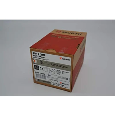 Immagine di Würth Assy 4 CSMP Viti per truciolato a testa svasata, x 70 mm, 200 pezzi, in acciaio zincato, filettatura parziale, svasata RW 20