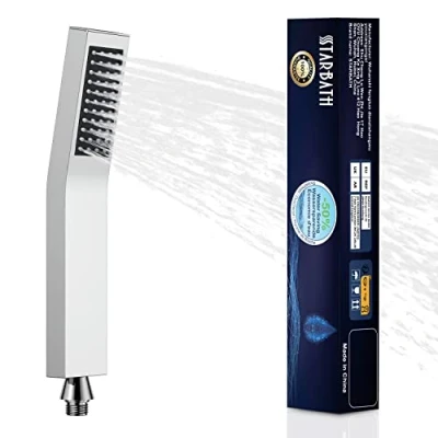 Immagine di STARBATH Soffione Doccia Alta Pressione Manopola Risparmio Idrico per Anticalcare Cromata, 100% Ottone,1 Getti