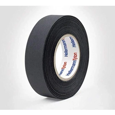 Immagine di HellermannTyton HTAPE PROTECT180 PET BK 712 10002 Nastro in tessuto (L x L) 25 m 19 mm 1 pz.