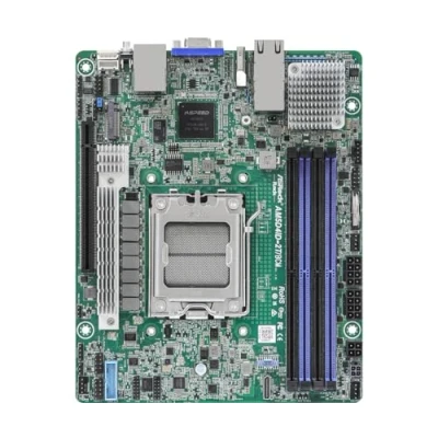 Immagine di ASRock Rack AM5D4ID 2T/BCM Deep Mini ITX Server Scheda madre AMD Ryzen 7000 AM5 (LGA 1718) KNOLL3 X300 Dual 10G LAN