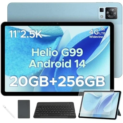Immagine di DOOGEE T35 Tablet, Tablet con Tastiera, 20GB RAM + 256GB ROM(2TB TF) 11 Pollici Android 14, 2560x1600 FHD Display Helio G99 Gaming 8580mAh PC, Penna Mouse Custodia