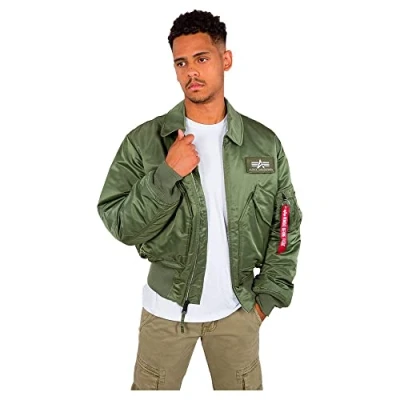 Immagine di Alpha Industries CWU Giubbotto Bomber Sage green (10010201), Uomo, Taglia: Small, (100102 01)
