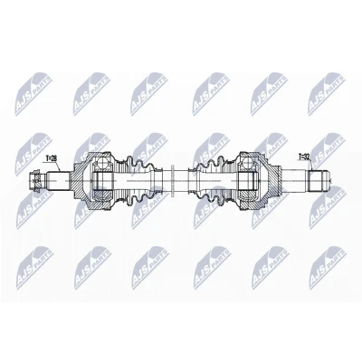 Immagine di NTY NPW BM 195 Albero motore / Semiasse Assale posteriore Sx 800