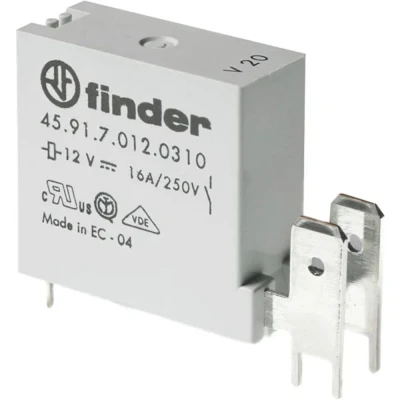 Immagine di Finder 45.91.7.024.0310 Relè per PCB 24 V/DC 16 A 1 NA 50 pz.