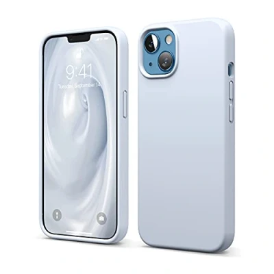 Immagine di elago Cover Silicone Liquido Compatibile con iPhone 13 Case (6.1&quot;), Premium, Protezione Completa Antiurto a 3 Strati, Custodia in Morbida Microfibra Antigraffio (Azzurro)