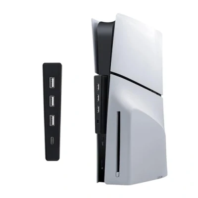 Immagine di Mcbazel USB Hub Adattatore di Estensione 4 Porte Ad Alta Velocità per PS5 Slim