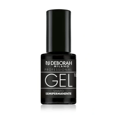 Immagine di Deborah Milano Professional Smalto Gel Semipermanente N.18 Nero, Effetto Plumping a Lunga Durata, Dona Unghie Intense e Brillanti, 4.5 ml