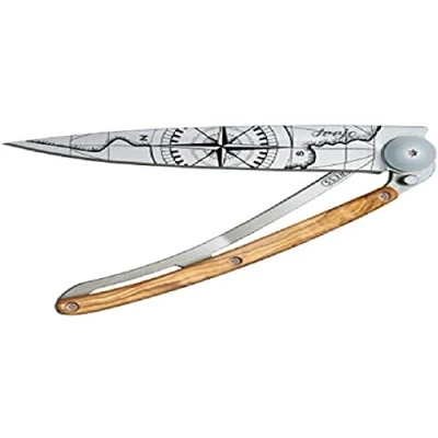 Immagine di deejo 390111 Coltello Terra Incognita Tatoo Leggero 37g, Argento