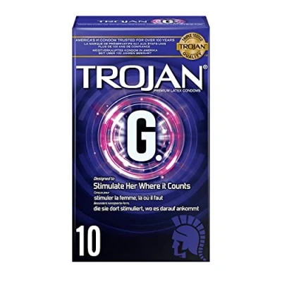 Immagine di Trojan G Spot Preservativi a costine per massimizzare il suo piacere, con lattice di alta qualità, confezione da 10