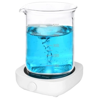 Immagine di QWORK® Agitatore magnetico alimentato tramite USB, con velocità regolabile di 2000 giri/min, capacità 1000 ml, ideale per laboratorio e homebrewing