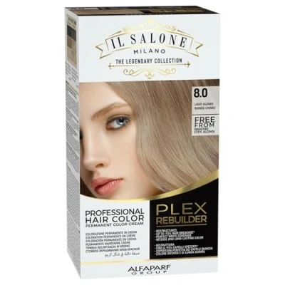 Immagine di Alfaparf Milano Il Salone Plex Rebuilder Color Kit 8.0 Blond Clair Colorazione permanente in crema