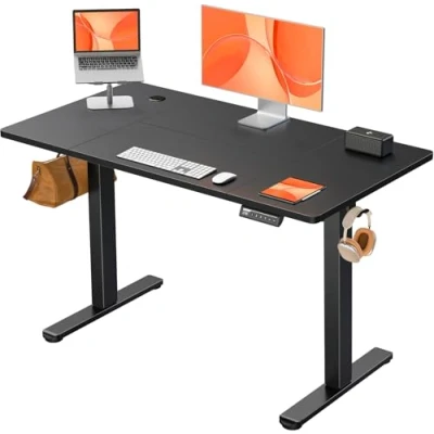 Immagine di ErGear Scrivania Regolabile in Altezza, Ufficio 120 x 60 cm, per Computer con Pannello Intelligente a 4 Memorie, Studio Casa Piano Assemblato
