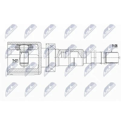Immagine di NTY NPW VV 089 Kit Giunto Omocinetico Trasmissione automatica Assale anteriore Dx