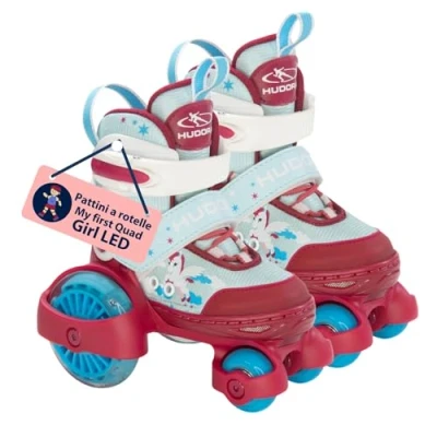Immagine di HUDORA My First Quad LED girl/boy in diverse misure pattini a rotelle di pregio con comodi regolabili su 4 stile per bambini/e fino 20kg