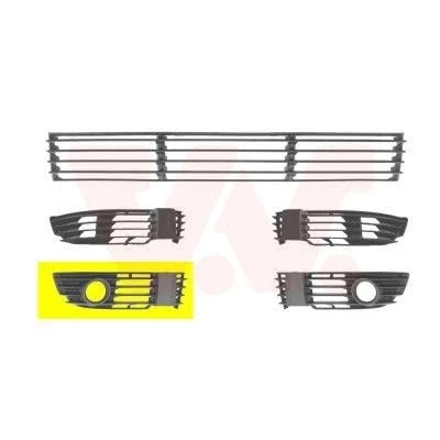 Immagine di VAN WEZEL 5837594 Griglia Paraurti con foro/fori per fendinebbia anteriore Dx VOLKSWAGEN: Passat B5 GP Variant, Sedan