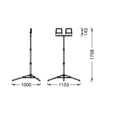 Immagine di LEDVANCE LED Worklight Value Tripod a 2 luci x 10 W