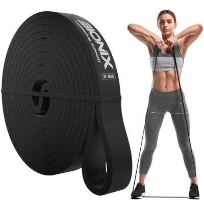 Immagine di Bionix fasce di assistenza per trazioni Bande spesse pesanti e lunghe in lattice esercizi resistenza allenamento set mento, stretching allenamento, powerlifting, yoga