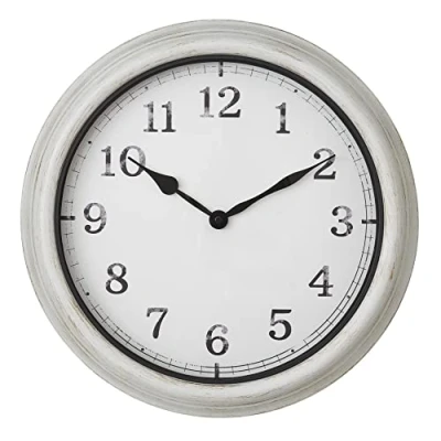 Immagine di TFA Dostmann 60.3067.02 Quarzo Orologio outdoor 380 mm x 63 Bianco protetto dagli spruzzi dacqua, Display grande