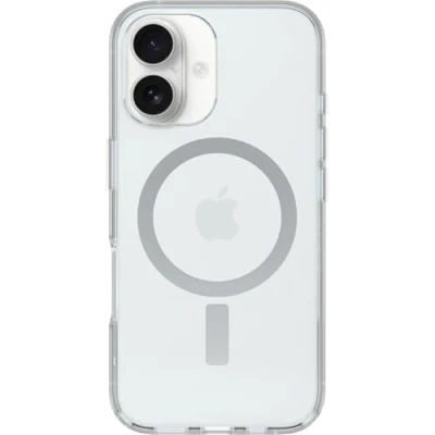 Immagine di OtterBox Cover per iPhone 16 Symmetry Seires Clear MagSafe, resistente a shock e cadute fino; sottile, testata 3x norme MIL STD 810G, Trasparente, Senza Retail Package