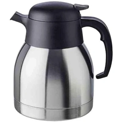 Immagine di APS 10910 caraffa sottovuoto &quot;Classic&quot;, 1 litro, da caffè con tappo a vite, Ø 14 cm, H: 19 acciaio inox doppia parete, per bevande calde e fredde, circa 8 tazze