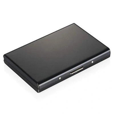 Immagine di Vicloon Porta Carte, RFID e NFC Blocking Tessere Credito in Acciaio Inox per Uomini Donne,Portafoglio Elegante Viaggi Business,ID,Assicurazioni,di Debito ecc