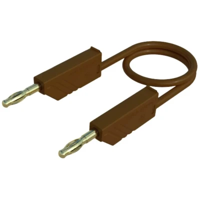 Immagine di SKS Hirschmann MLN 100/2,5 BR Cavo di misura Spina a banana 4 mm 1.00 m Marrone 1 pz.