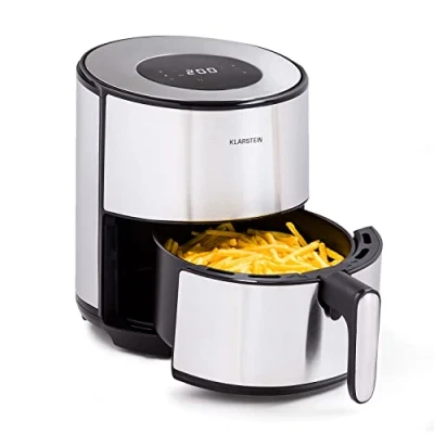 Immagine di Klarstein Friggitrice ad Aria, Air Fryer 1500W, Aria Calda, Forno con Pannello Touch, Elettrica 8 Programmi, Temperatura Regolabile, Timer, 4.3L