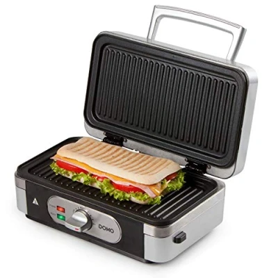 Immagine di DOMO DO9136C Piastra per sandwich Funzione grill Argento, Nero