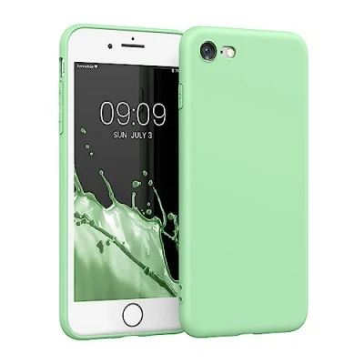 Immagine di kwmobile Custodia Compatibile con Apple iPhone SE (2022) / (2020) 8 7 Cover Back Case per Smartphone in Silicone TPU Protezione Gommata menta matt